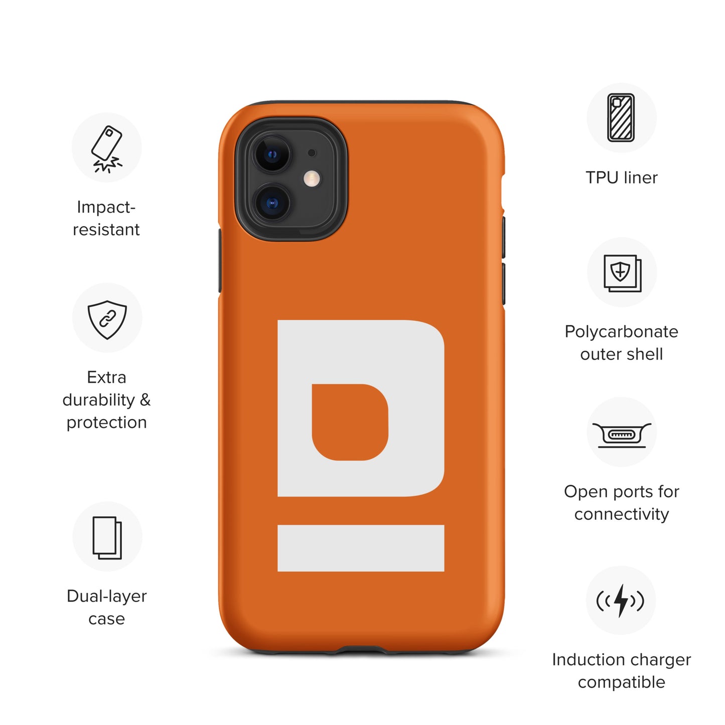 D iPhone Case Orange