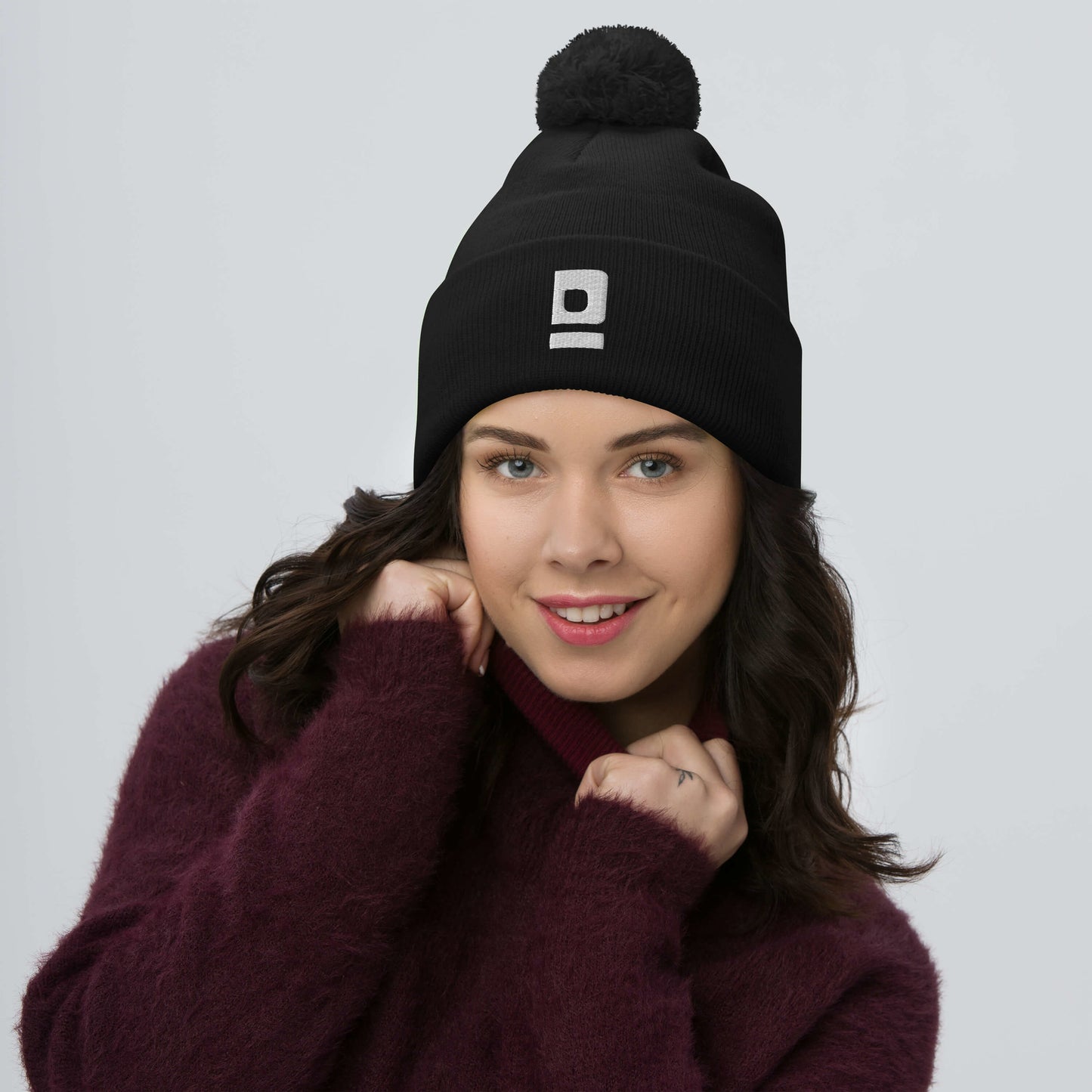 D Pom-Pom Beanie